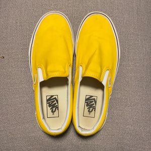 Yellow slip on vans